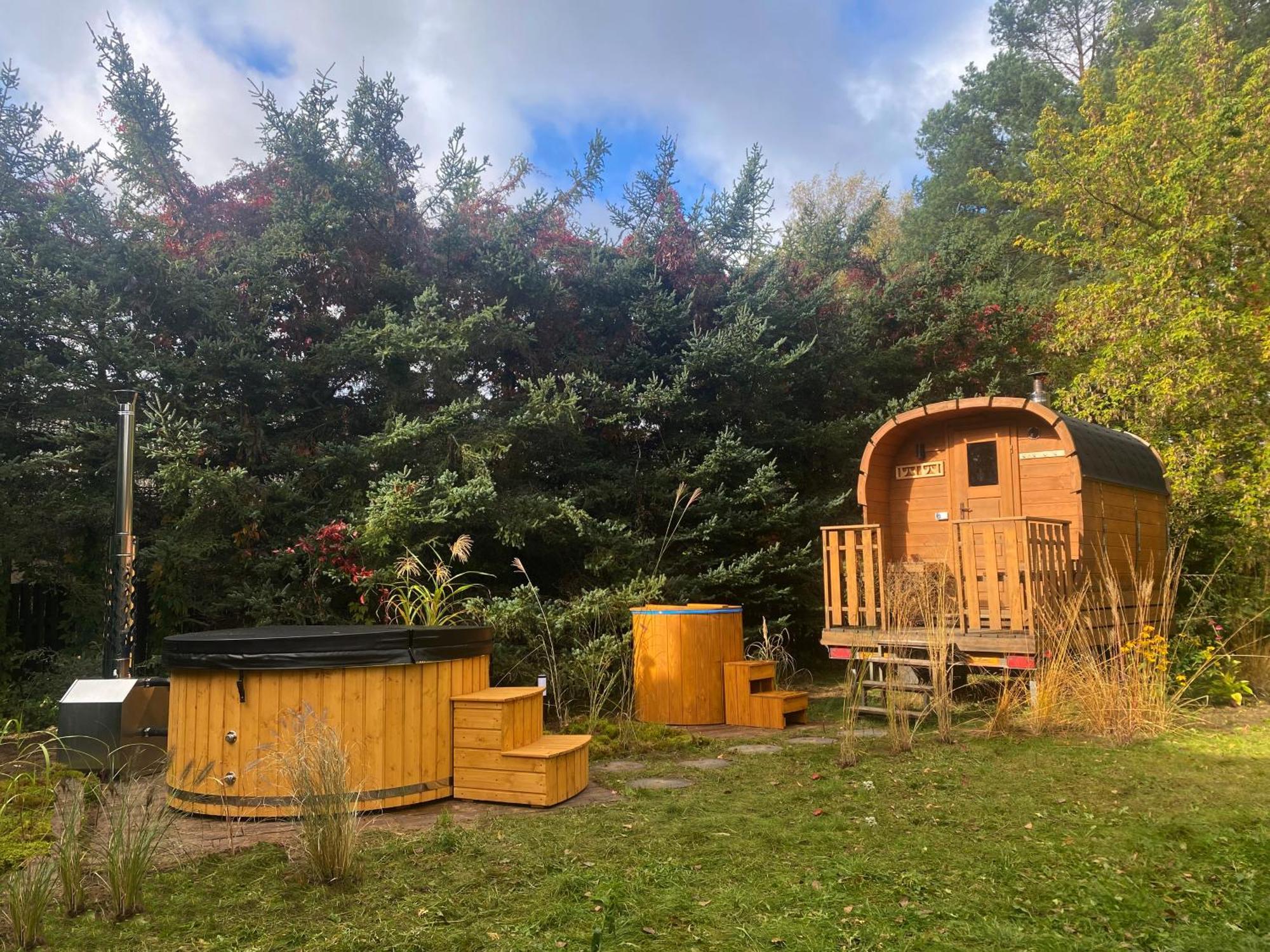 Szeroki Bor Oaza W Puszczy Z Sauna, Bania I Jacuzzi Exterior foto